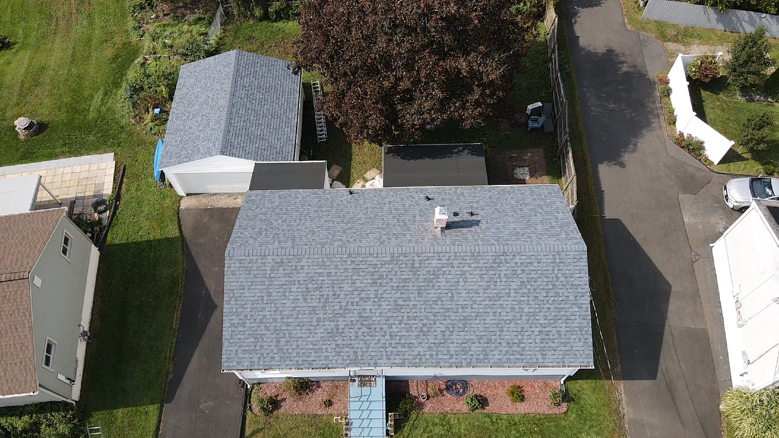 Finished Owens Corning Harbor Blue roof, West Haven, CT